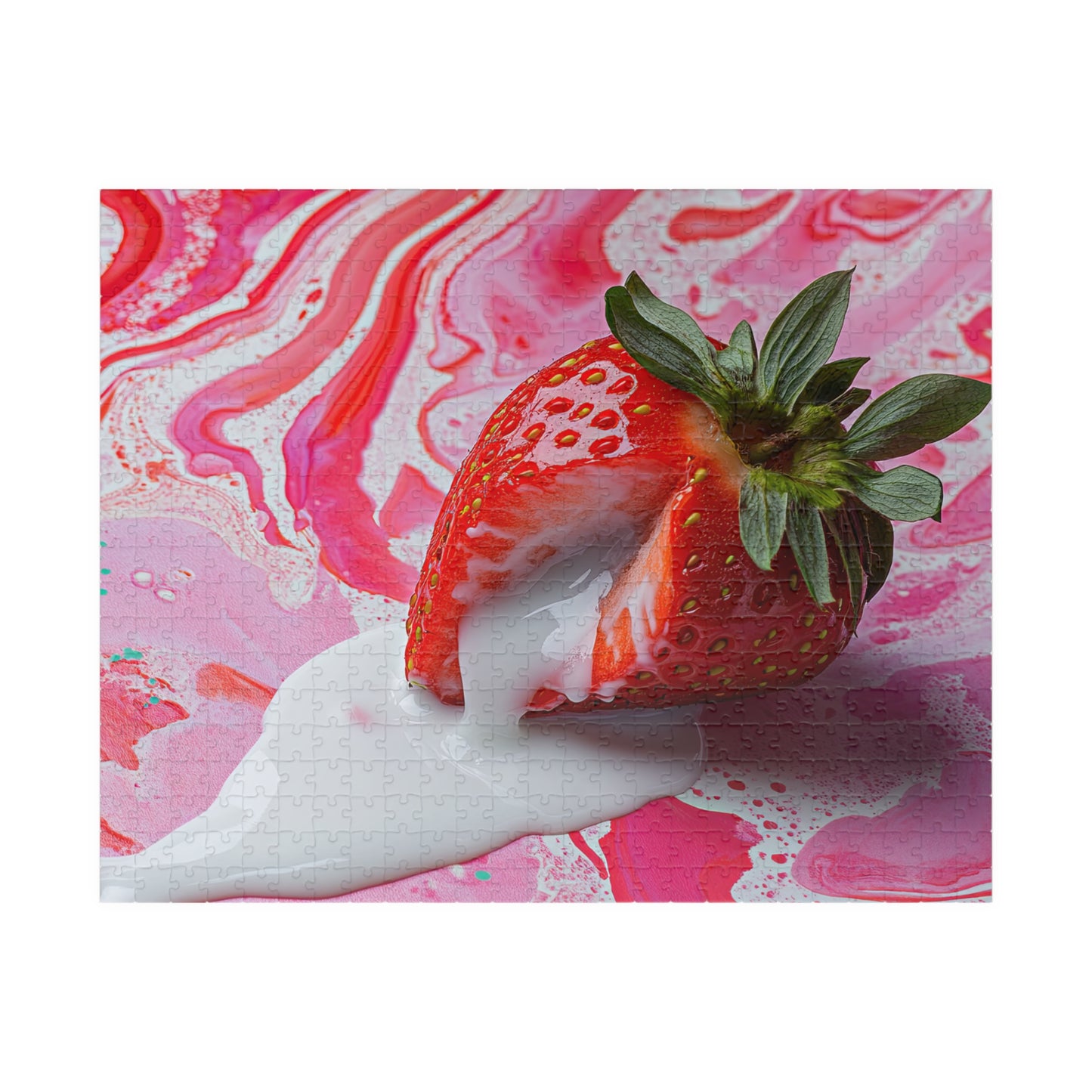 Strawberry & Cream Dream Puzzle – Aesthetic Jigsaw (110 to 1000 Pieces)